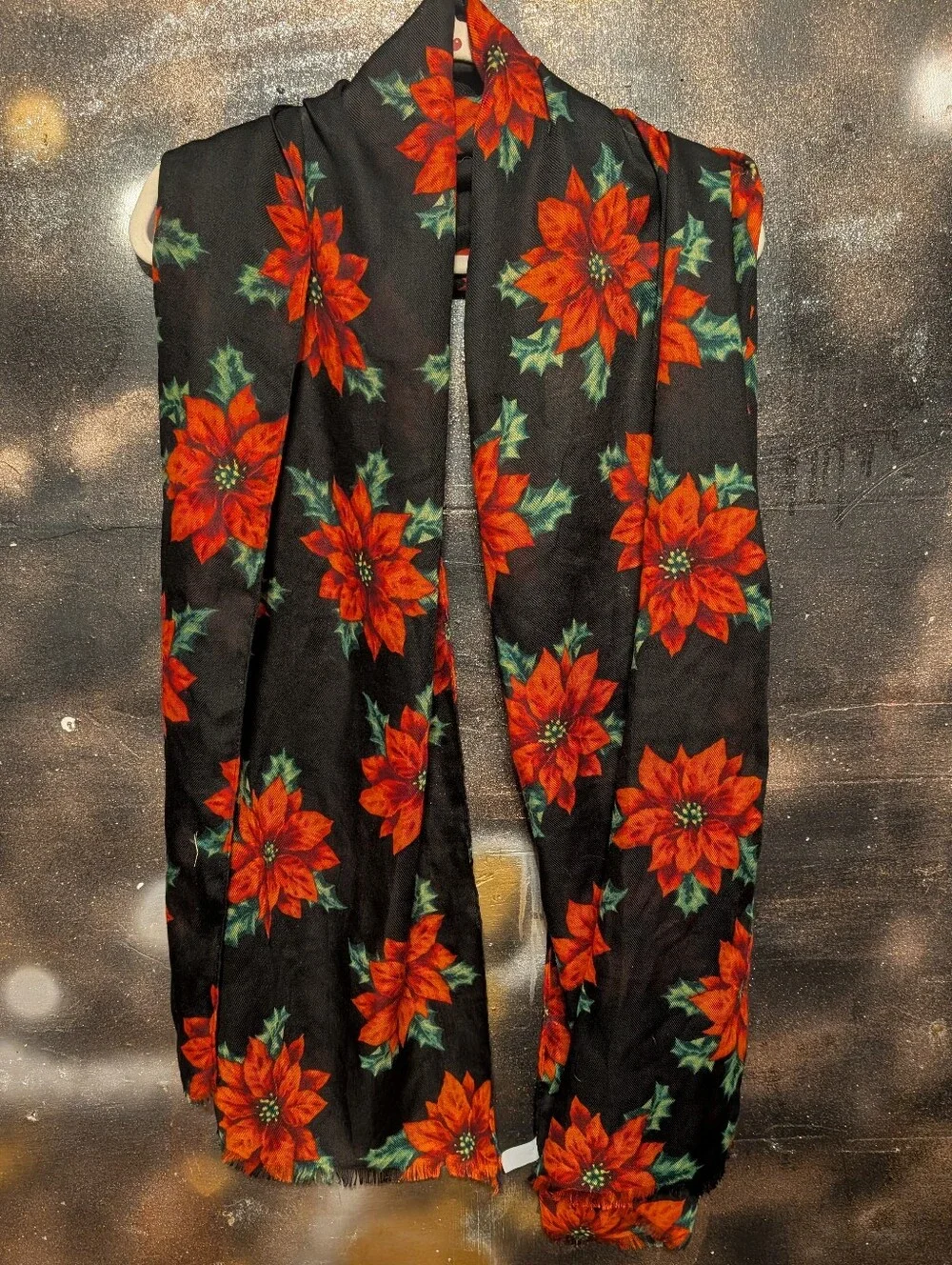 Black Floral Poinsettia Wide Leg Jumpsuit - Unbranded